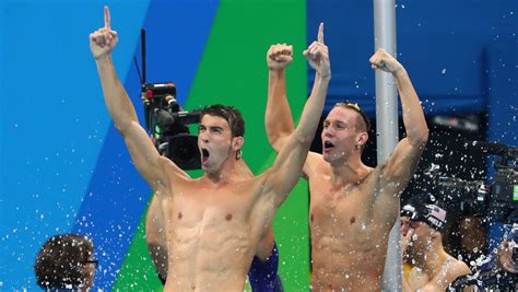 led by michael phelps u s men win gold in 400 freestyle relay