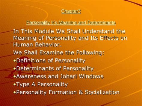 🏆 Determinants Of Personality 5 Major Determinants Of Personality