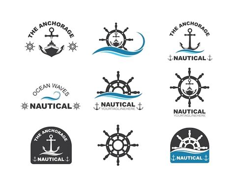Premium Vector Steering Ship Vector Logo Icon Of Nautical Maritime