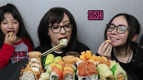 sushi mukbang eating show youtube