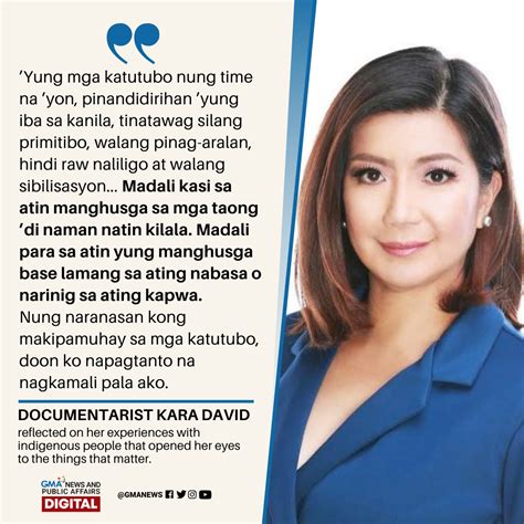 gma news kara shared that when she was starting out in