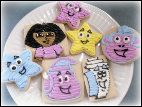 Dora The Explorer Cookies Cookies Custom Cookies Sugar Cookie