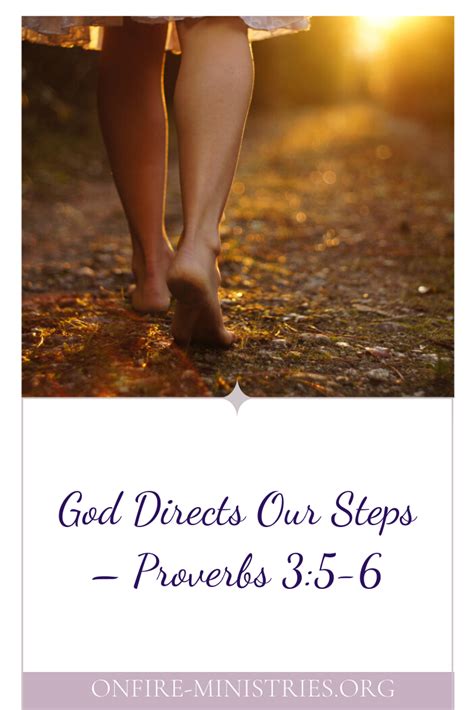 God Directs Our Steps Proverbs 35 6 — Onfire Ministries