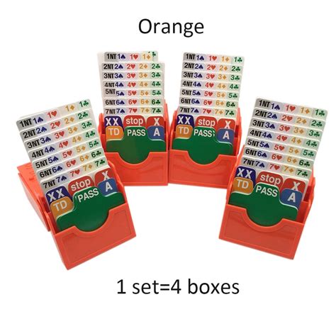4 SETS / LOT English American Bridge Cards Set with Bridge Bidding Box & Bridge Playing Cards ...