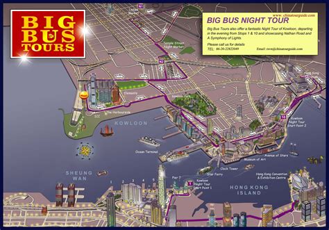 Hong Kong Hop On Hop Off Route Map Map Poin