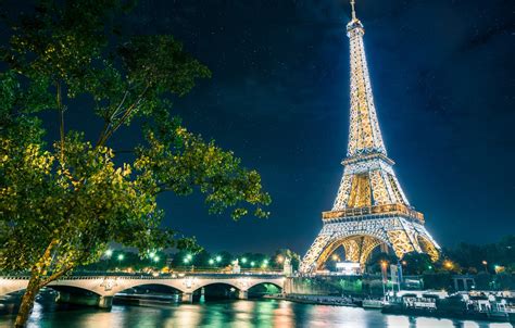 Wallpaper Night The City Eiffel Tower Paris The Eiffel Tower Images