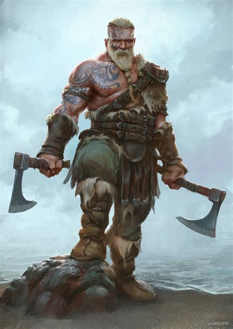 Artstation Berserker Cristi Balanescu Fantasy Art Illustrations