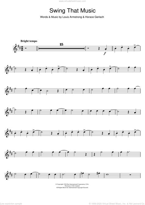 Favorite 'swing' era sheet music, classics to modern. Armstrong - Swing That Music sheet music for trumpet solo PDF