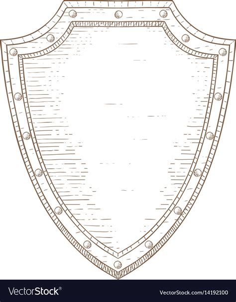 Shield Hand Drawn Sketch Royalty Free Vector Image