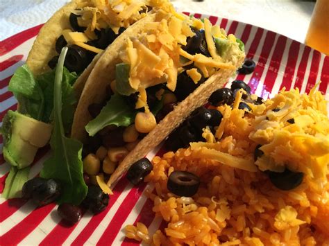 Black Bean Salsa Tacos With Rice