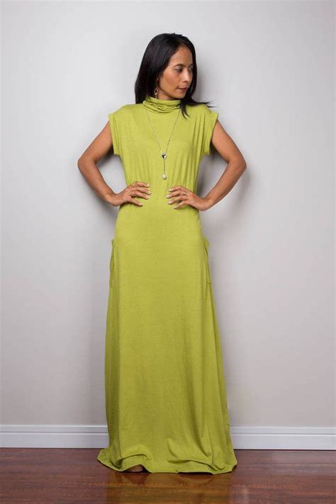 New Design I Gave This Gorgeous Long Green Dress A Turtleneck And A