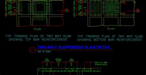 Two Way Suspended Slab Detail Cad Files Dwg Files Plans And Details