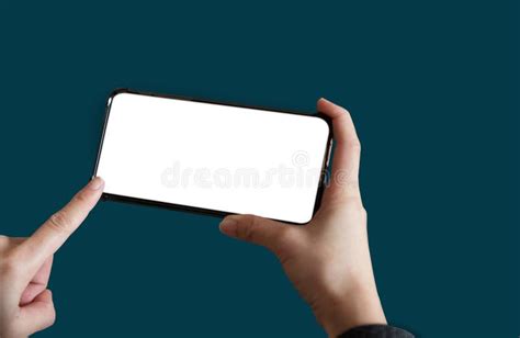 Mockup Image Of Smartphone With Blank White Screen Stock Image Image