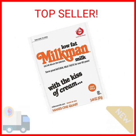 Milkman Low Fat Milk Instant Dry Milk Powder 1 Gallon 4 Packets