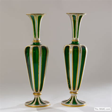 Pair Of Antique Italian Glass Vases Manhattan Art And Antiques Center