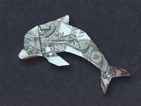 Dolphin Money Dollar Origami Fish Animal Dollar Origami Money