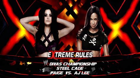 Wwe 2k14 Paige Vs Aj Lee Steel Cage Wwe Divas Championship Youtube