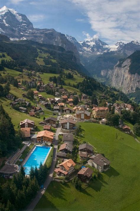 Wengen Is A Swiss Alpine Village In The Bernese Oberland Region In