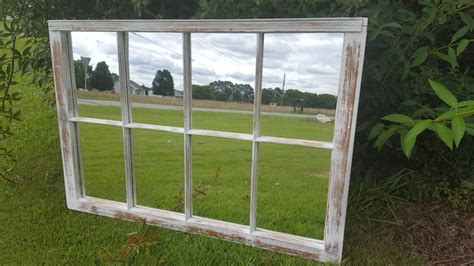 Vintage Antique Farm Window Sash Frame 8 Pane 36x27 Rustic Etsy
