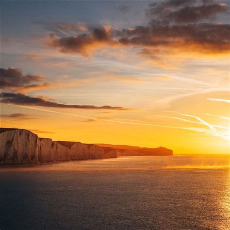 The Seven Sisters Cliffs At Sunrise 5k Ipad Air Wallpapers Free Download