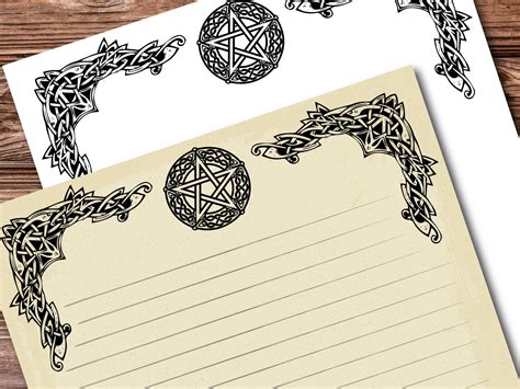 Printable Book Of Shadows Blank Page Magic Spell Book Etsy Australia