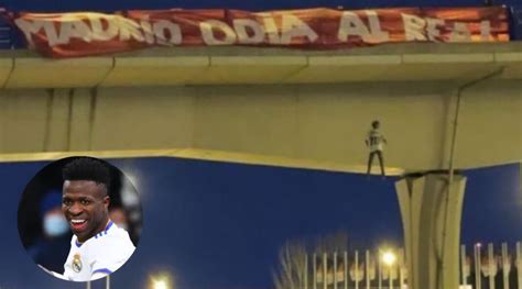 Mu Eco De Vinicius Jr Aparece Colgado En Un Puente De Madrid Hidrocalidodigital Com