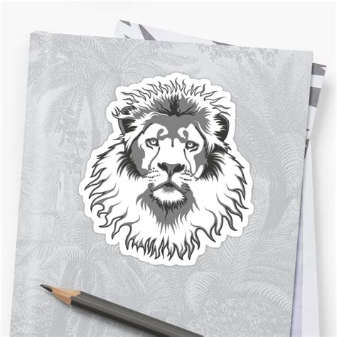 Lion Head Stickers By Rustyoldtown Redbubble