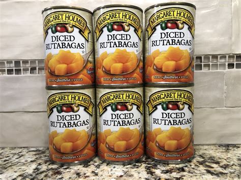 6 Cans Margaret Holmes Southern Style Diced Rutabagas 145 Oz Can