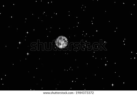 Background Night Sky Stars Moon Clouds Stock Vector Royalty Free