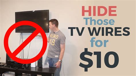 All those fancy technological connections entertaining us, not to mention surround sound, home theatre, computers, tv's, top quality speakers are a must in any home, the only problem is setting these up in a way that the wires/cables are concealed from the human eye. How to Hide Your TV Wires for $10 - YouTube