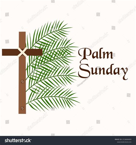 Illustration Vector Happy Palm Sunday Stock Vector Royalty Free
