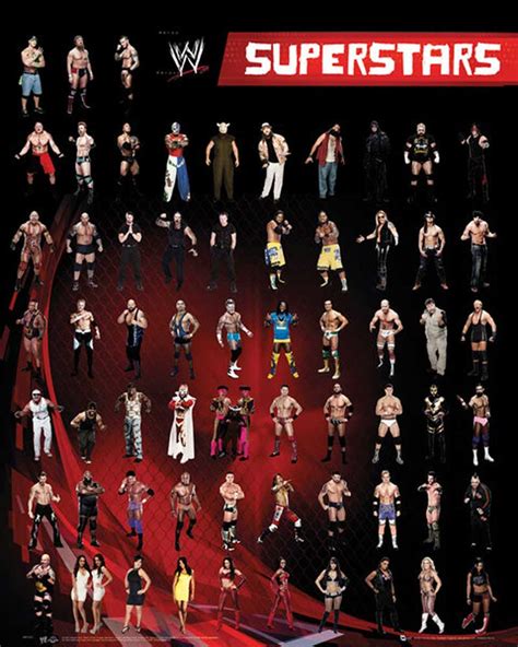 Wrestling Wwe Superstars Mini Poster 40x50
