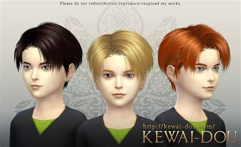 Kewai Dou Levi Hairstyle For Boys Sims 4 Hairs Kids Hairstyles