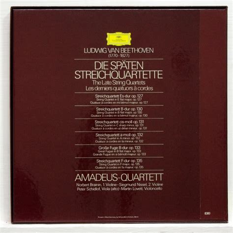 Beethoven The Late String Quartets By Amadeus Quartet Lp Box Set