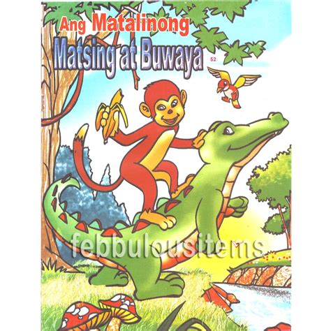 Story Book Coloring Book Tagalog English Ang Matalinong Matsing At