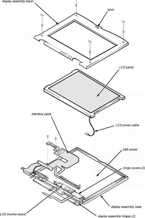 Exploded Views Of Components And Assemblies Dell Insp