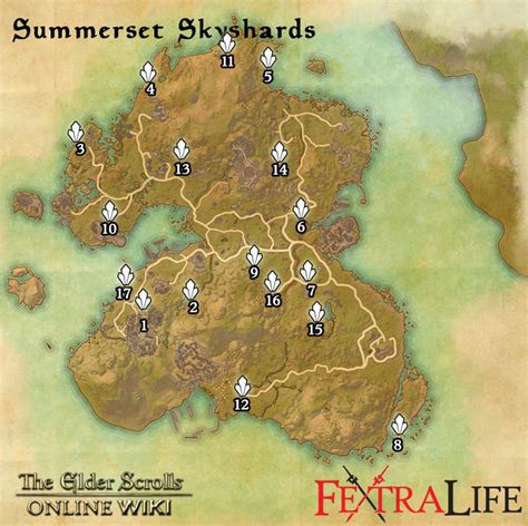 Eso Summerset Skyshards Map