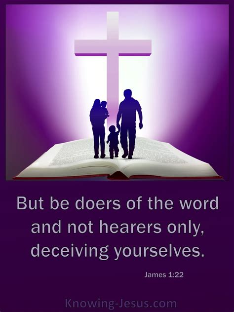 James 122 Be Doers Of The Word Not Hearers Only Purple