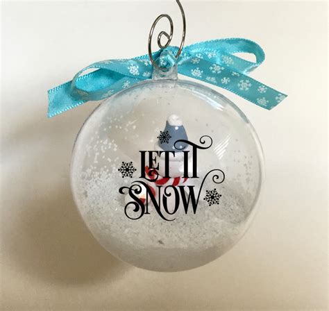 Personalized Snow Globe Snowman Ornaments