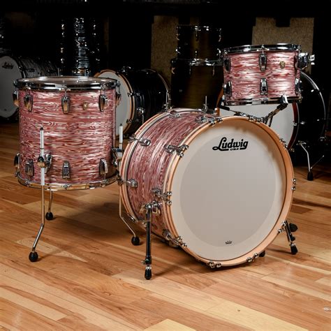 Ludwig Classic Maple 131622 3pc Drum Kit Vintage Pink Oyster