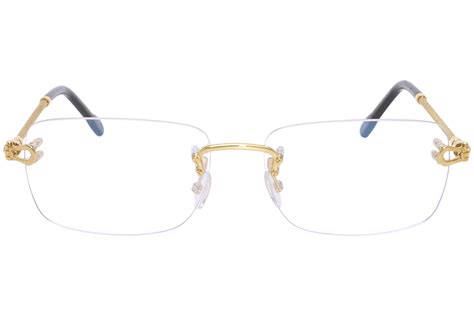 Fred Fg50002u 030 Mens Eyeglasses Shiny Endura Gold Rimless Optical Frame 56mm