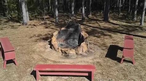 A fire pit or a fire hole can vary from a pit dug in the ground to an elaborate gas burning structure of stone, brick, and metal. Homemade Fire Pit - DIY - All Natural - Just Rock, Stones ...
