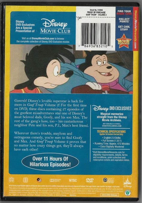goof troop volume 2 dvd walt disney 27 episodes cartoon goofy free shipping ebay