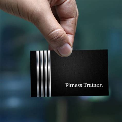 Get 126 fitness fonts, logos, icons and graphic templates on graphicriver. Fitness Trainer Professional Black Silver Double-Sided Standard Business Cards (Pack Of 100 ...