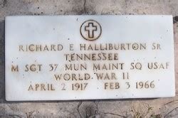 Sgt Richard E Halliburton Sr 1917 1966 Mémorial Find a Grave