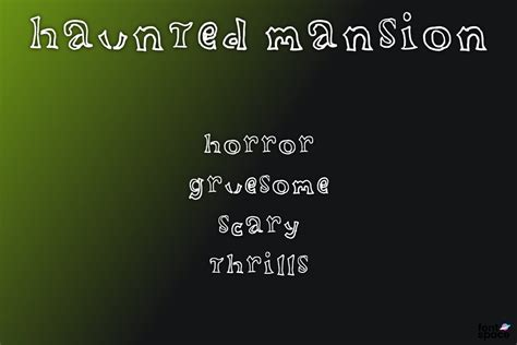 Haunted Mansion Font Motive With Mindset Fontspace
