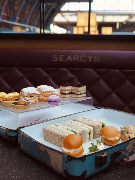 Afternoon Tea In A Suitcase At St Pancras By Searcys Poppy Loves London
