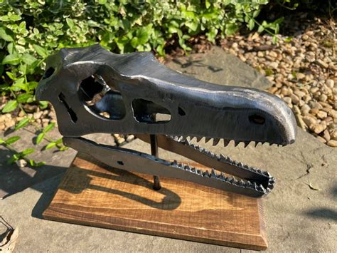 Life Sized Steel Velociraptor Skull Etsy