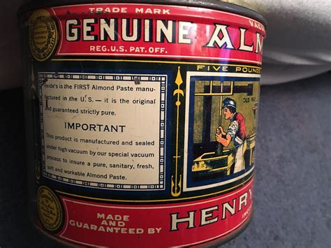 Vintage Henry Heide Genuine Almond Paste Tin Can Collectors Weekly
