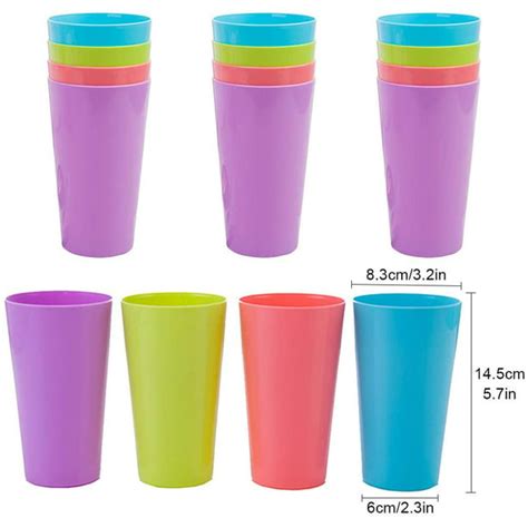 12pcs 175 Oz Plastic Cups Reusable Drink Tumblers For Parties